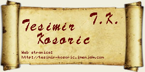 Tešimir Kosorić vizit kartica